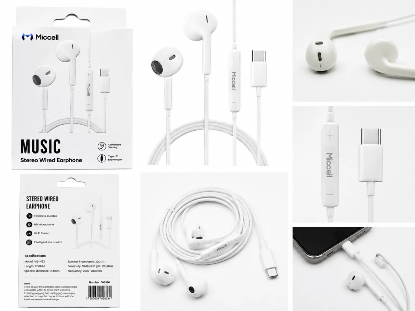 ECOUTEUR TC MICCELL H53 - BLANC